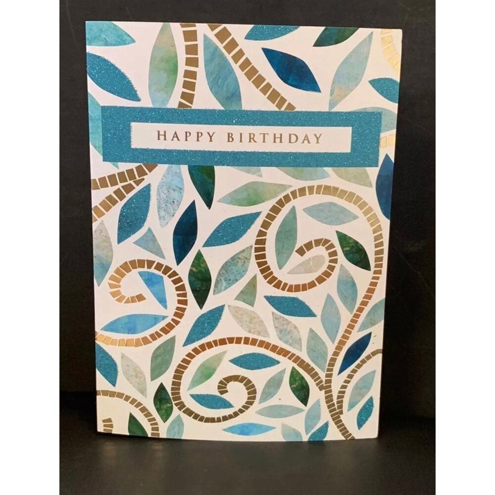 10 Happy Birthday Glitter Greeting Card